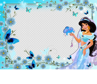 Marco Transparente para Fotos de la Princesa Jasmine